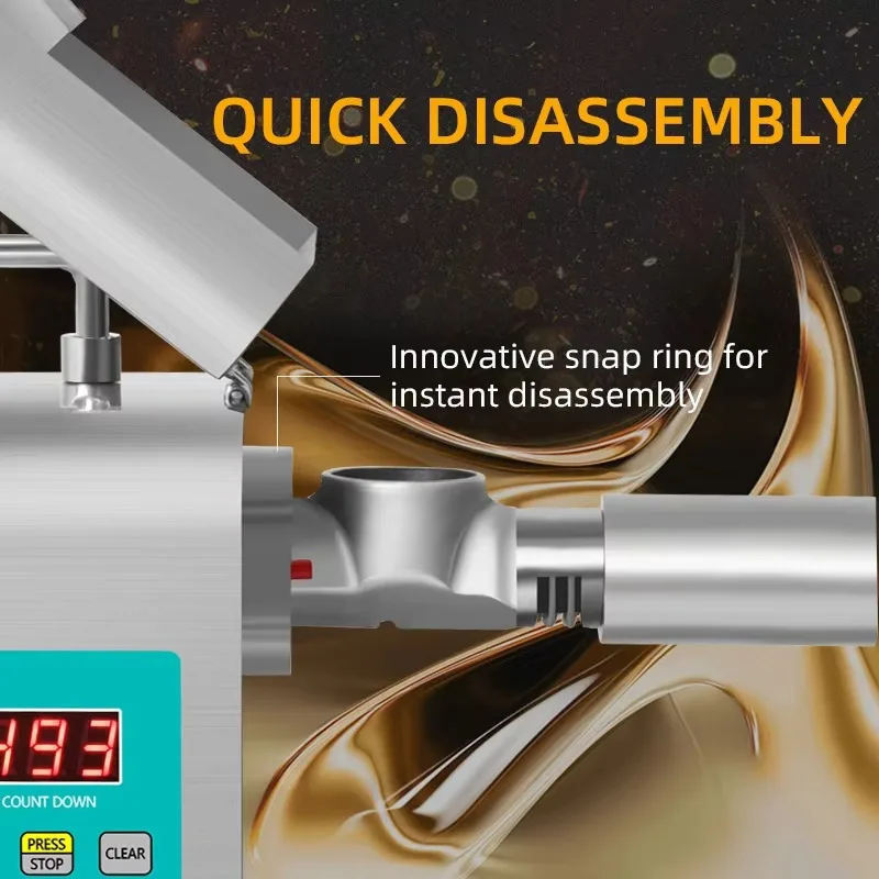 DIVEDEER Household Oil Press Digital Temperature Control Strong Power High Extraction Rate Peanut Sesame Flax Seed Cold Oil Pres
