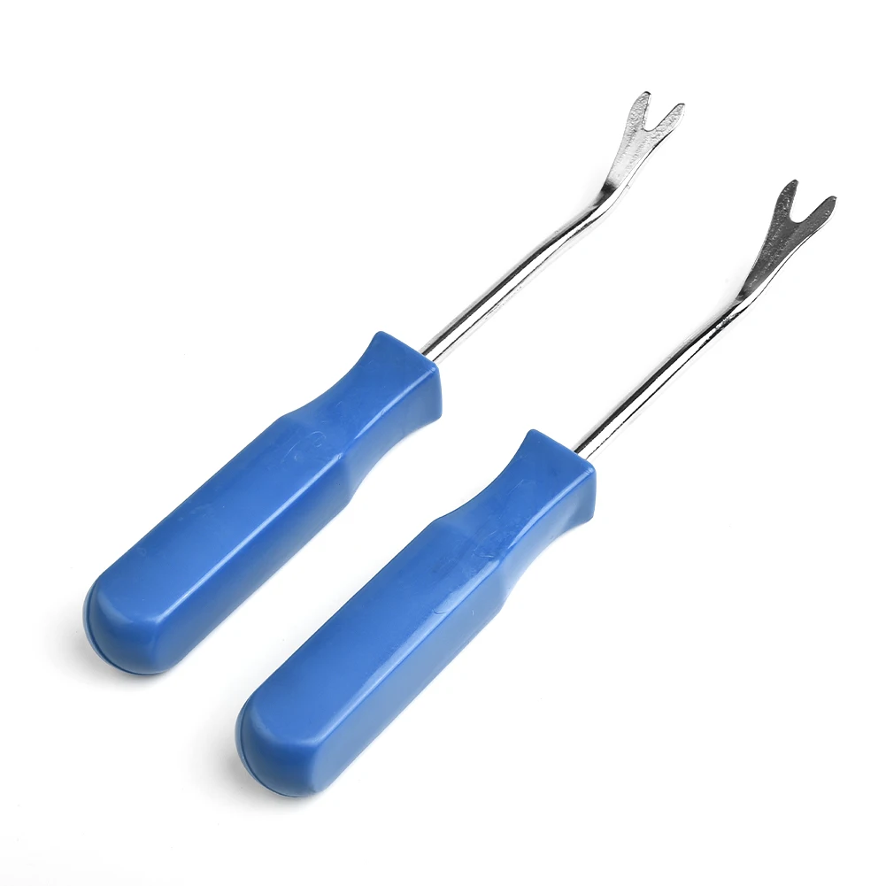 

Handy Blue Car Door Trim Panel Fastener Nail Puller Removal Open Pry Tool Clip PlierX2, Premium Metal Steel with Plastic Handle