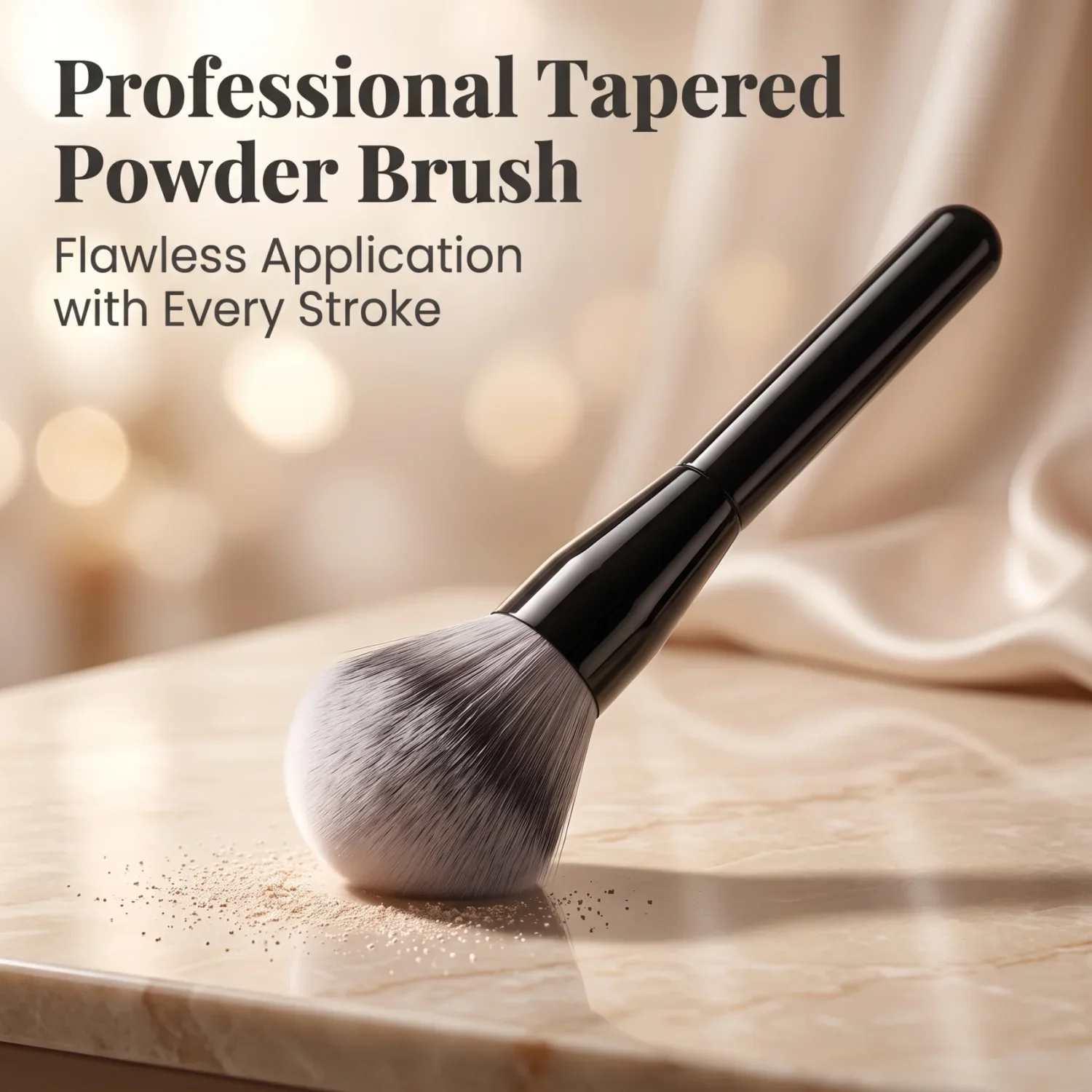 1 pennello per trucco multiuso con setole sintetiche morbide - Strumento tutto in uno per fondotinta, fard e contorno per una facile applicazione - immagine 2
