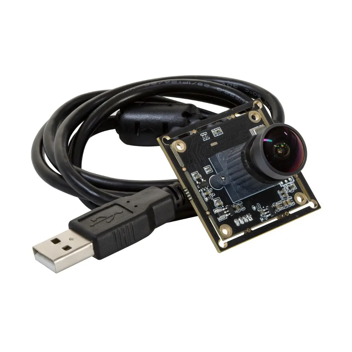 Arducam 1080P Low Light Wide Angle USB Camera Module with Microphone for Computer, 2MP 1/2.8" CMOS IMX291 160 Degree Fisheye Min