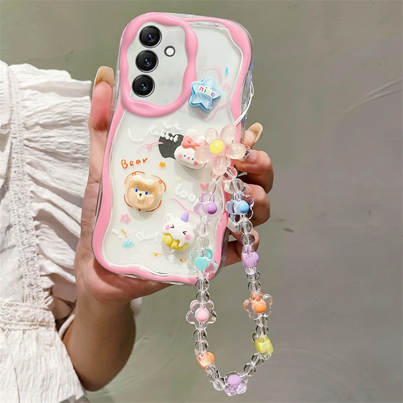 Süße Handyhülle Mit Bären- Und Blumenmotiv Für Samsung Galaxy_voghion.com
