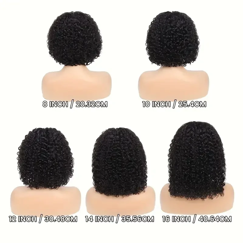 Wholesale 5 pcs 180 Density 13x4 Curly Human Hair Wigs Short Bob Wig for Women Pre Plucked Lace Front Wig Frontal Bob Wigs