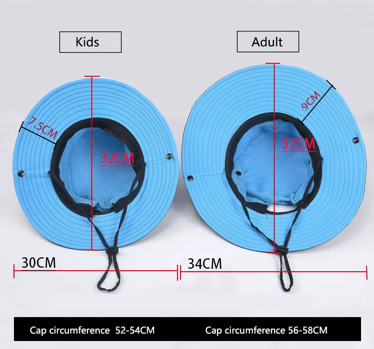 Parents-Child Fishing Hat 2023 Women Summer Ponytail Hat Outdoor UV Protection Bucket Hat Large Wide Brim Bob Hiking Sun Hat_voghion.com