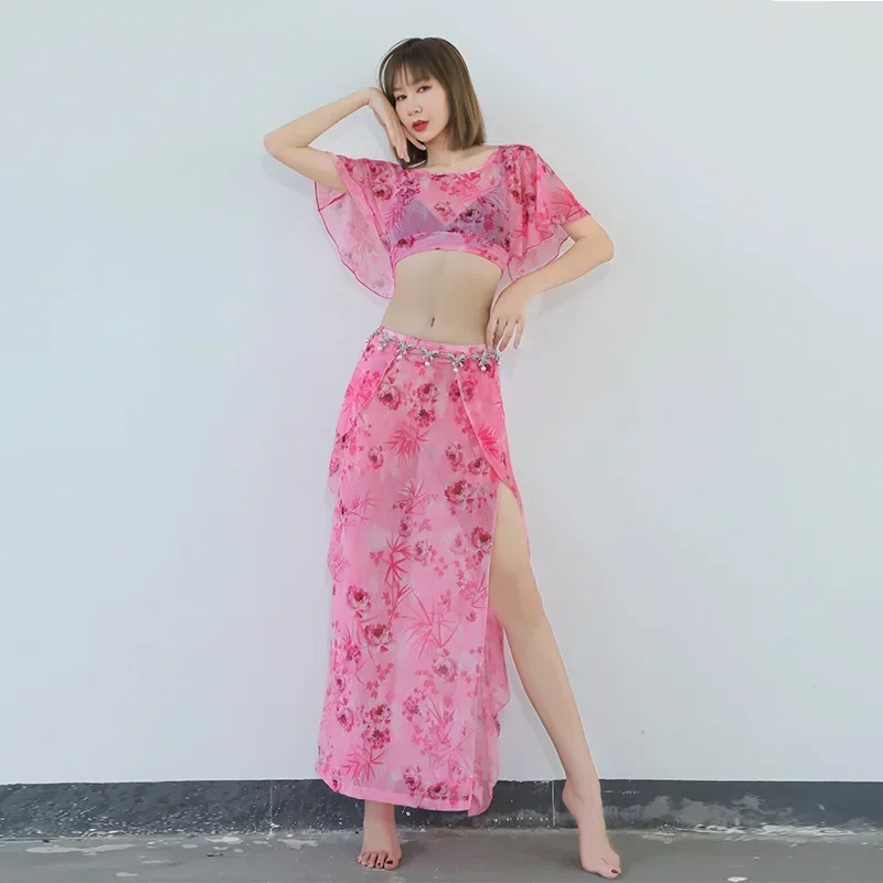 

Belly Dance Long Skirt Set Sexy Practice Clothes Dress Stage Dance Suit Carnaval Disfraces Adults Samba Carnival Costumes 2023
