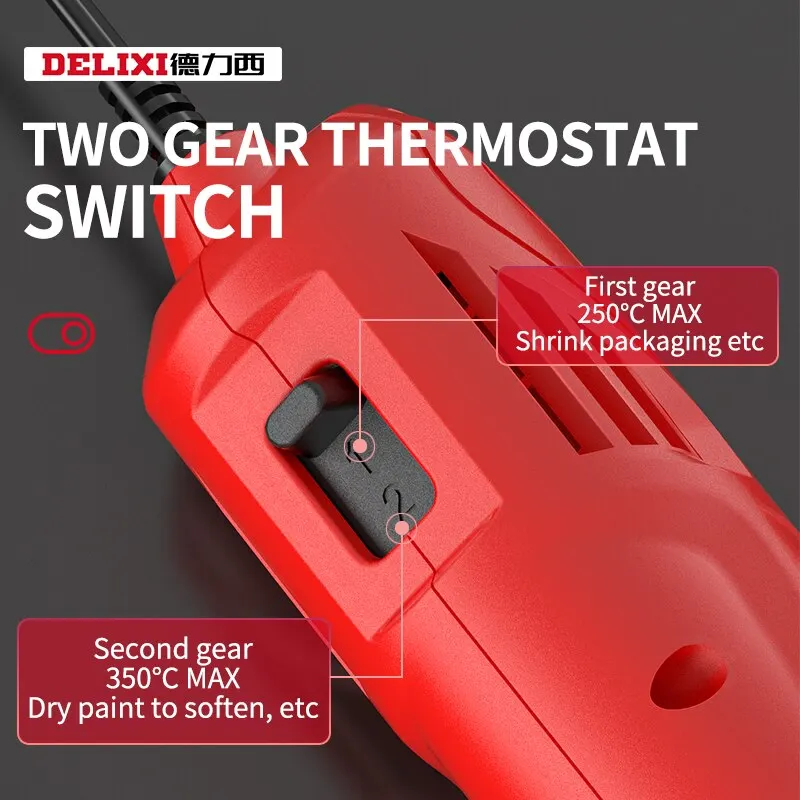 220V DIY Heat Gun Electric Power Tool Hot Air Gun Temperature Gun with Supporting Seat Shrink Plastic DIY Craft Tool 4