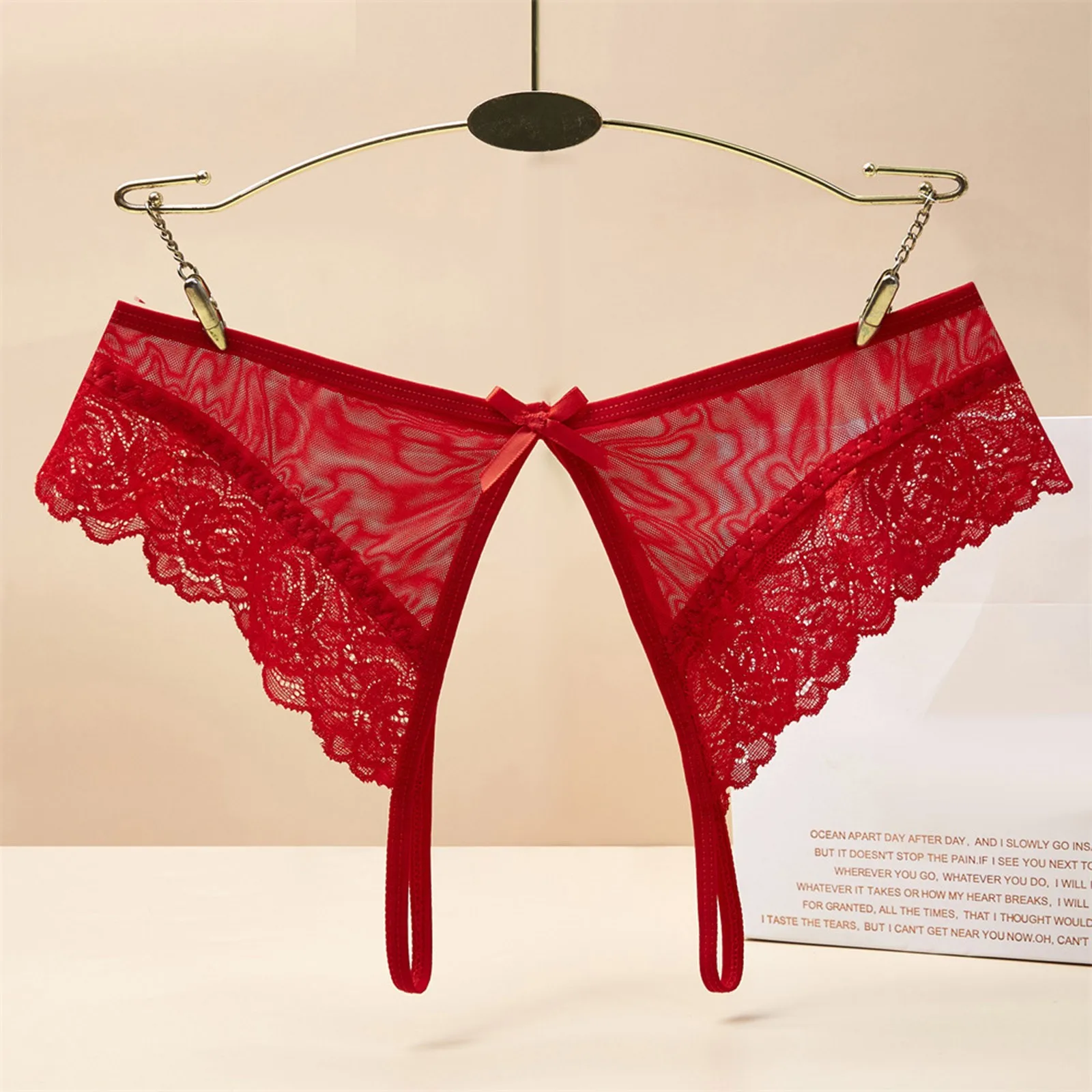 Breathable Lace Thong Panties for Women