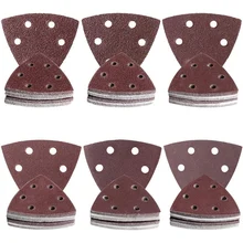

Fashionsandpaper Detail Sander Paper Triangular Adhesive Sanding Discs Sandpaper 120 Pcs 6 Hole Hook And Loop Sander Pads