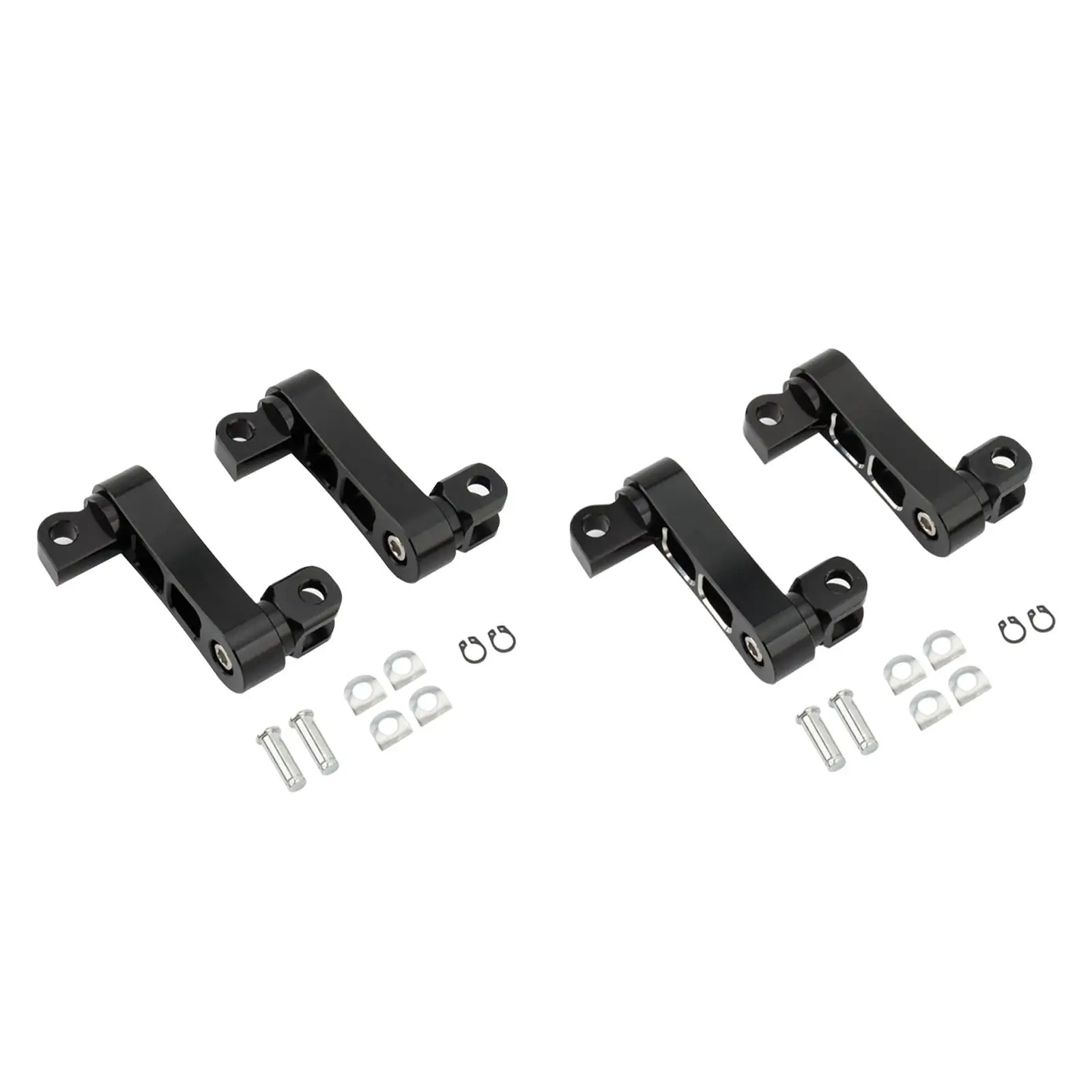 

Motorcycle Passenger Footpegs Extensions Adjustable Foot Peg Clamp Support and Screws Aluminum Motorbike Repair Parts Replaces