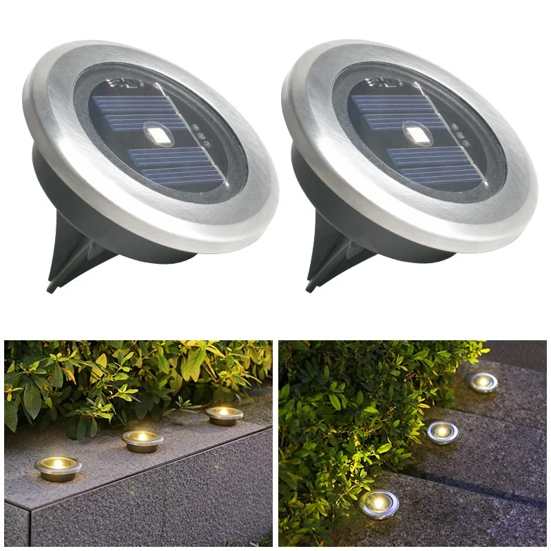 LED Solar Power Disk Light Outdoor Garden Solar Underground Light Deck Light Spotlight Buried Solar Led Lamp Garden Decoration eagle figurine garden solar stake light decoration pack of 5