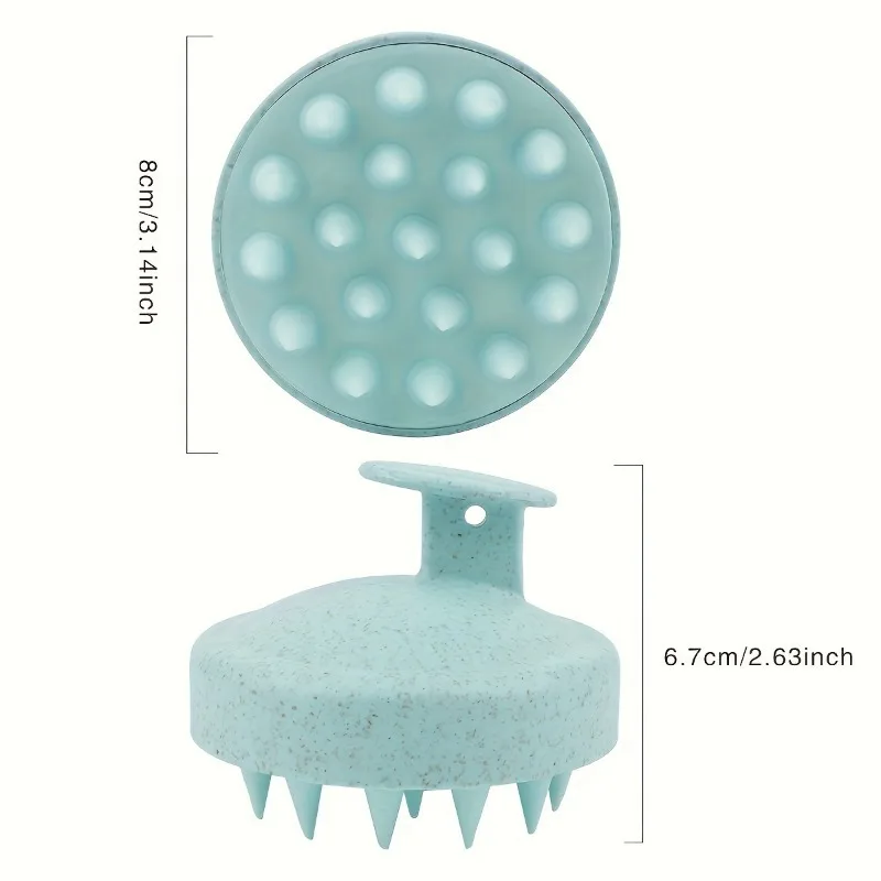 Massaggiatore e spazzola per shampoo e massaggiatore per cuoio capelluto in silicone 2 in 1 - Stimolatore indolore per la crescita dei capelli per doccia, strumento spa per la testa delicata - immagine 6
