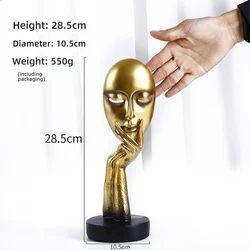 Contemporary Minimalist Female Face Sculpture - Modern Resin Wall Art Decor (6)