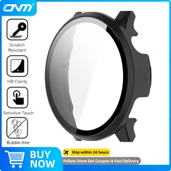 Premium Glass Screen Protector & Hard PC Bumper Case - Anti - Scratch Protection for Smartwatch Accessories (Black)