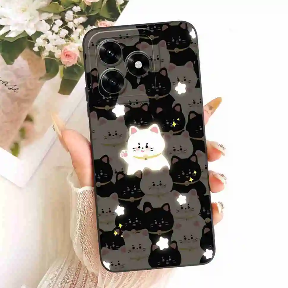 Lovely Sweet Rabbit Panda Soft Silicone Phone Case - Shockproof Bumper Cover