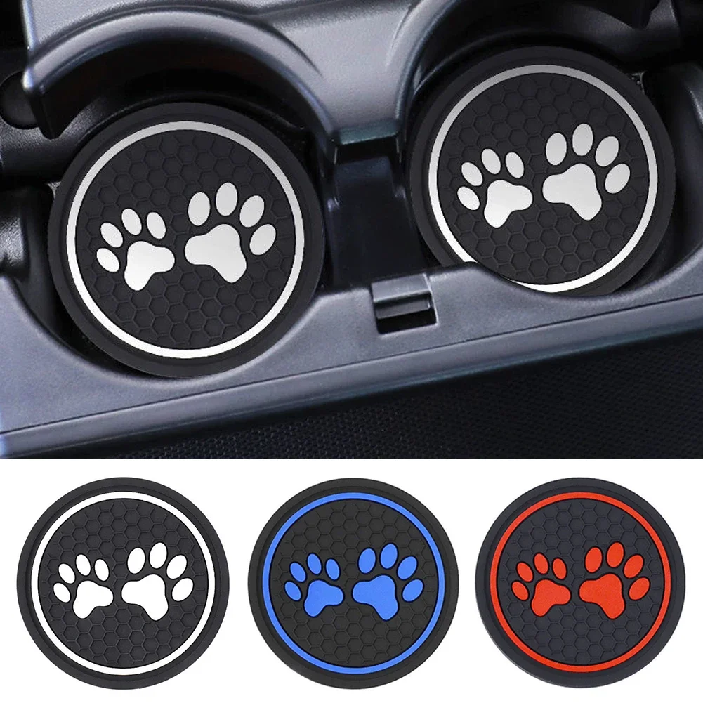1 Pair Car Coasters Cup Mat Universal Holder Anti Slip Bottle Pad Insert Pads Interior Water Cups Car Accessories