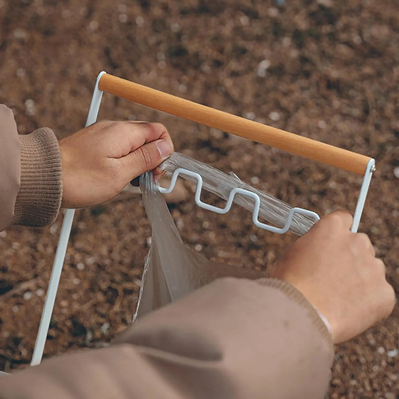 Collapsible Trash Can Stand Support Garbage Bag Holder for Picnic