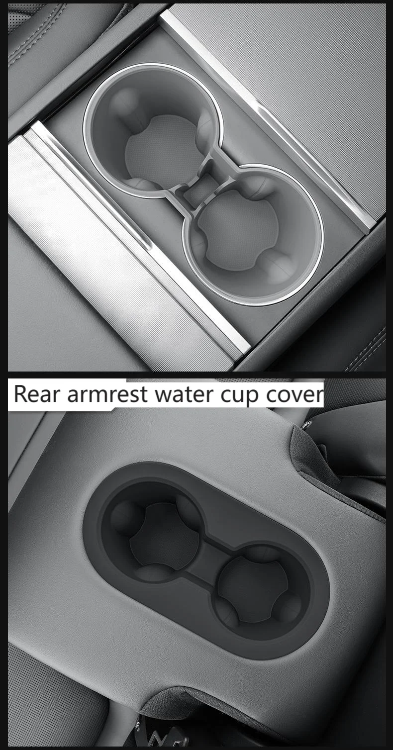 For Tesla Model Y Juniper 2025 Interior Accessories Cup Holder Silicone Center C
