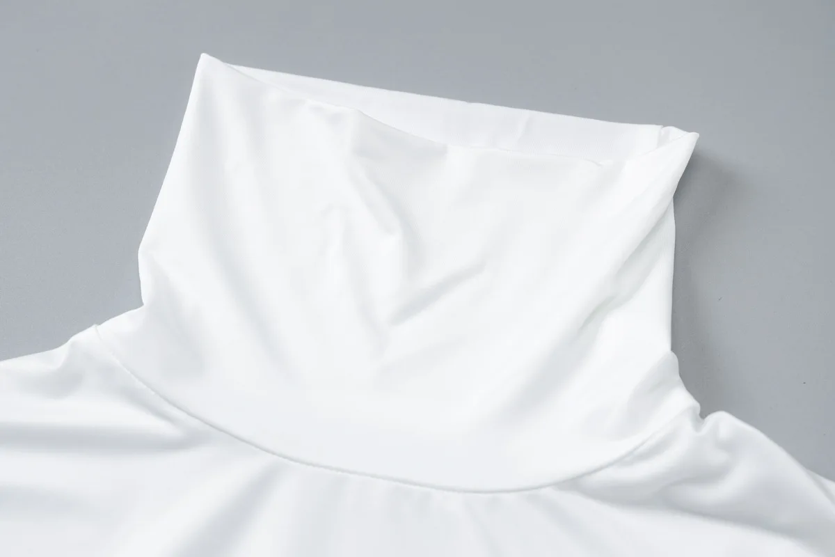 Elegant Fashion Turtleneck Long Dress Female High Waist Long Sleeve Slim Autumn New Solid Dress Women's Party Dress