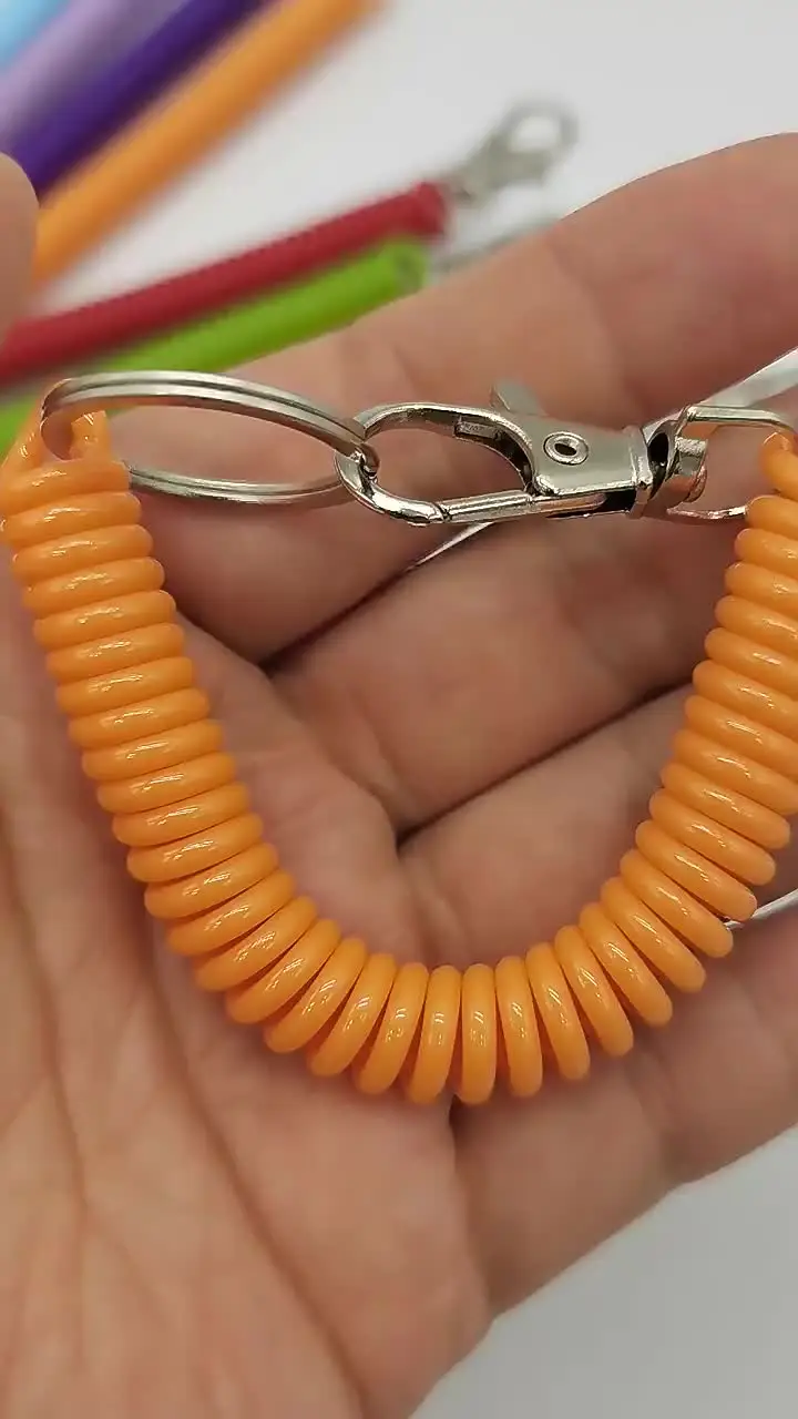 BFLKY Elastico Spirali portachiavo Ritrattabile Molla Bobina