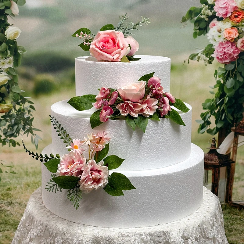 Gyufise Blumen-Kuchenaufsätze – 8 Stück, Künstliche Rosen In Weiß & Rot, Perfekt Für Boho-Partys, Geburtstage & Hochzeiten