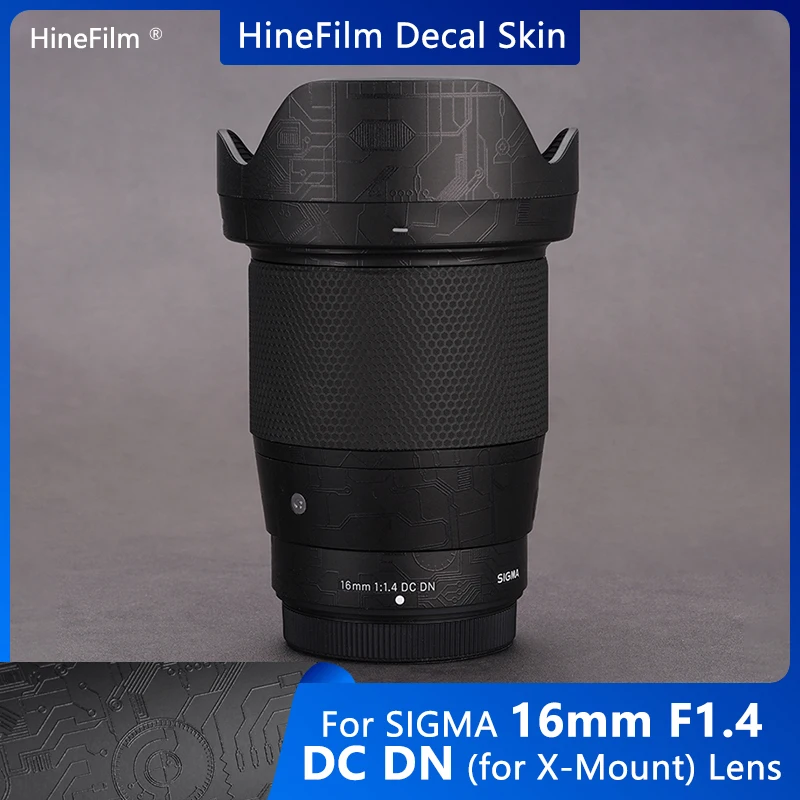 Sigma 16 1.4 X / E Mount Lens Vinyl Decal Skin Wrap Per Sigma 16Mm F/1.4 Dc Dn Contemporary X Mount Lens Sticker