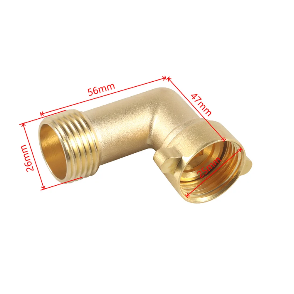2 Pack Garden Hose Elbow Connector, 90 Degree And 45 Degree Brass Water Hose Adapter, 3/4" Brass Garden Elbow Adapter