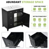30-Inch Bathroom Vanity Cabinet with Ceramic Basin, Double-Layer Drawer, Deep Drawer and Adjustable Shelf 5