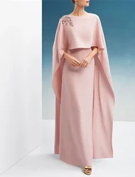 Elegant Capes Stretch Sheath Mother of the Bride Dress Wedding Guest Prom Formal Occasion Chiffon with Shawl 2023