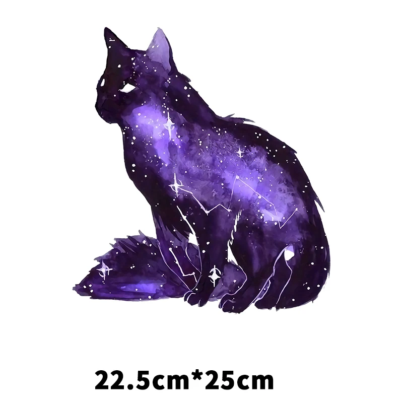 Bunte Tiere Wärme-Vinyl-Transfer für Kleidung Katze Eisen auf Transfer für Kleidung Fuchs Thermoaufkleber Applikationen für T-Shirt – Detail 4