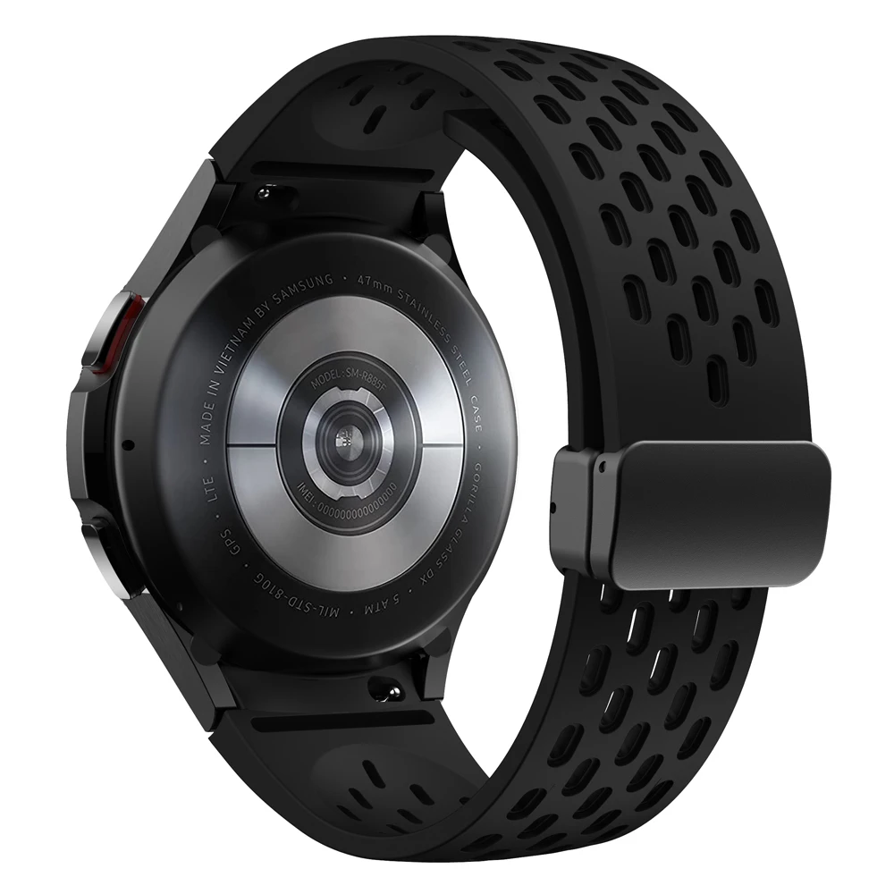 Breathable Silicone Strap with Magnetic Buckle - No Gaps Design
