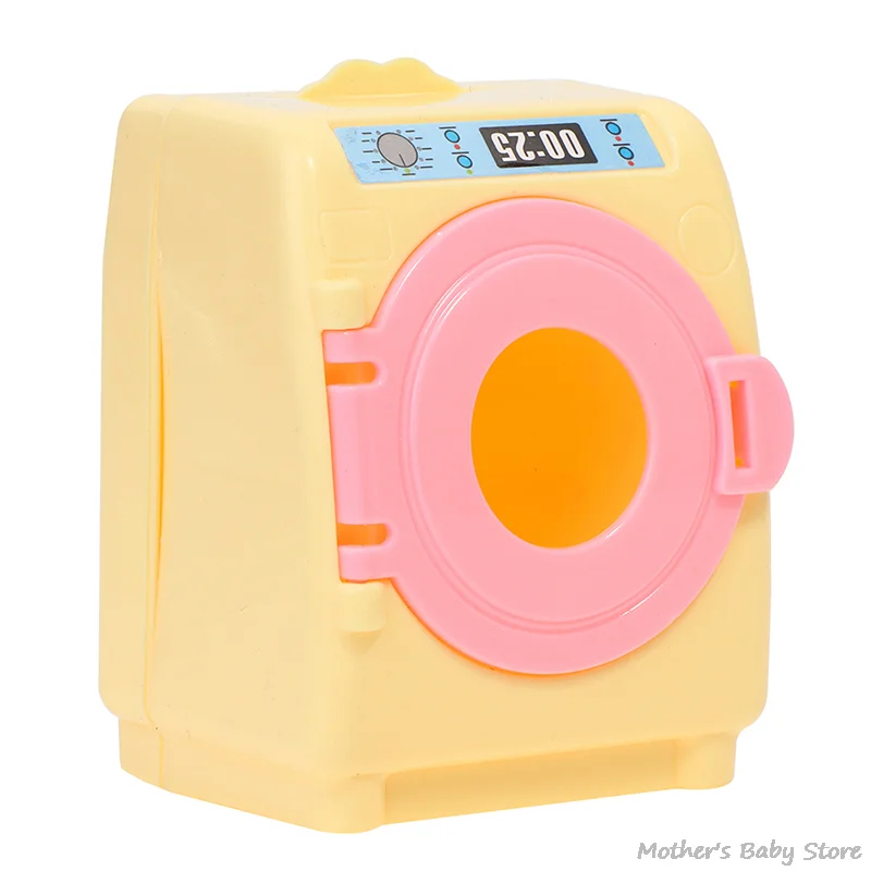 1pc Dollhouse Mini Washing Machine Model Toy Miniature Laundry Washing