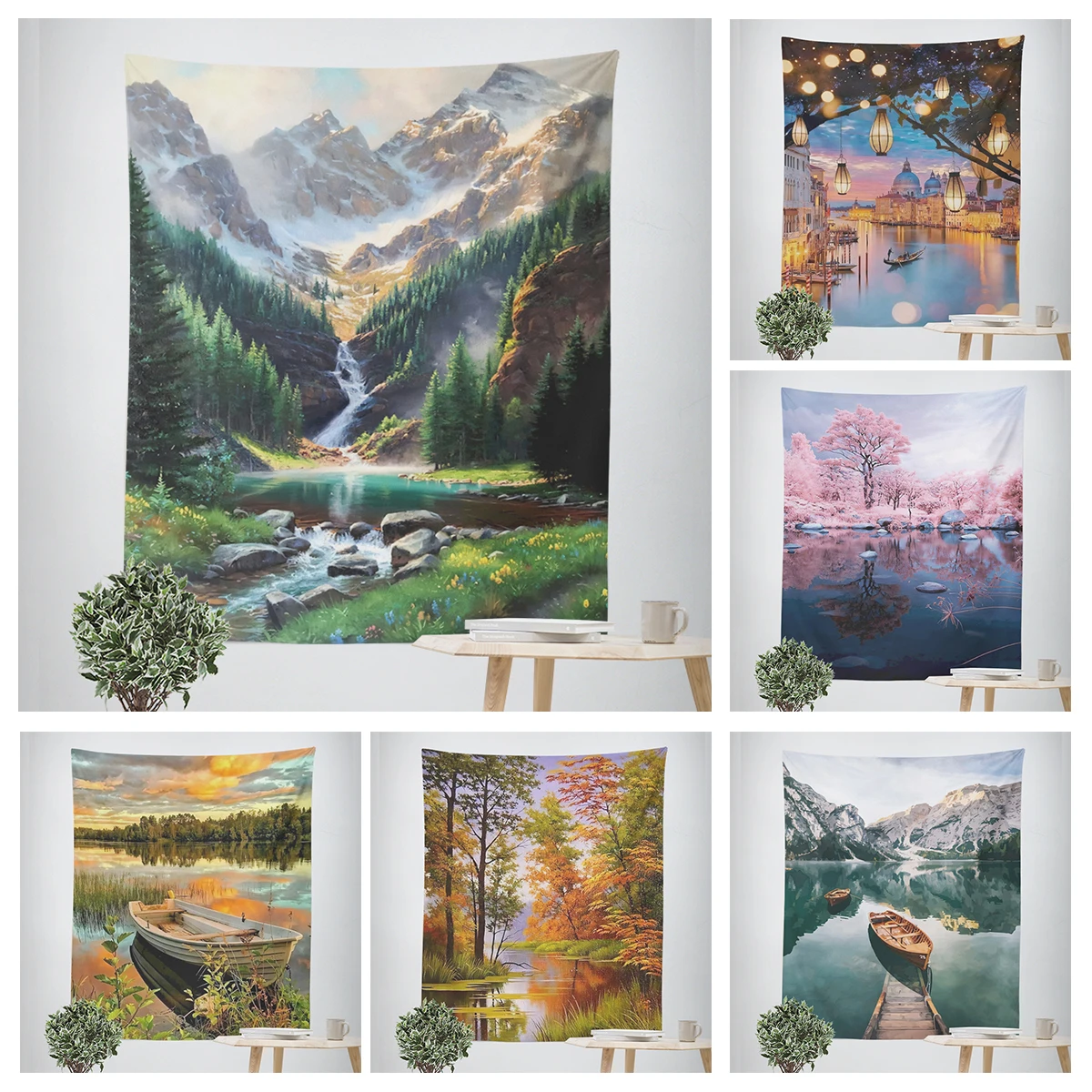 Home decorations Natural and Animal Styles room decor wall tapestry aesthetic bedroom aesthetic wall art large fabric tapestry