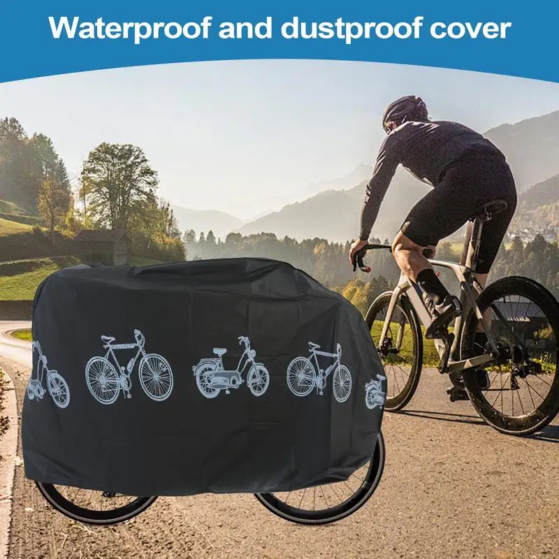 Outdoor Bike Cover Waterproof Bike Storage Cover Waterproof Lightweight Weatherproof Foldable Protective Portable Tarp For