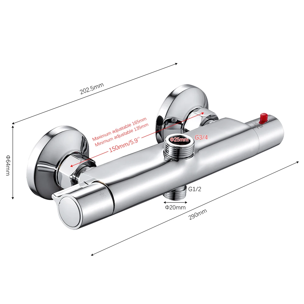 Thermostatic Shower Faucets Mixing Valve Hot Cold Water Mixer Valve  Bathroom Faucet Constant Temperature Bathtub Shower Valve - AliExpress
