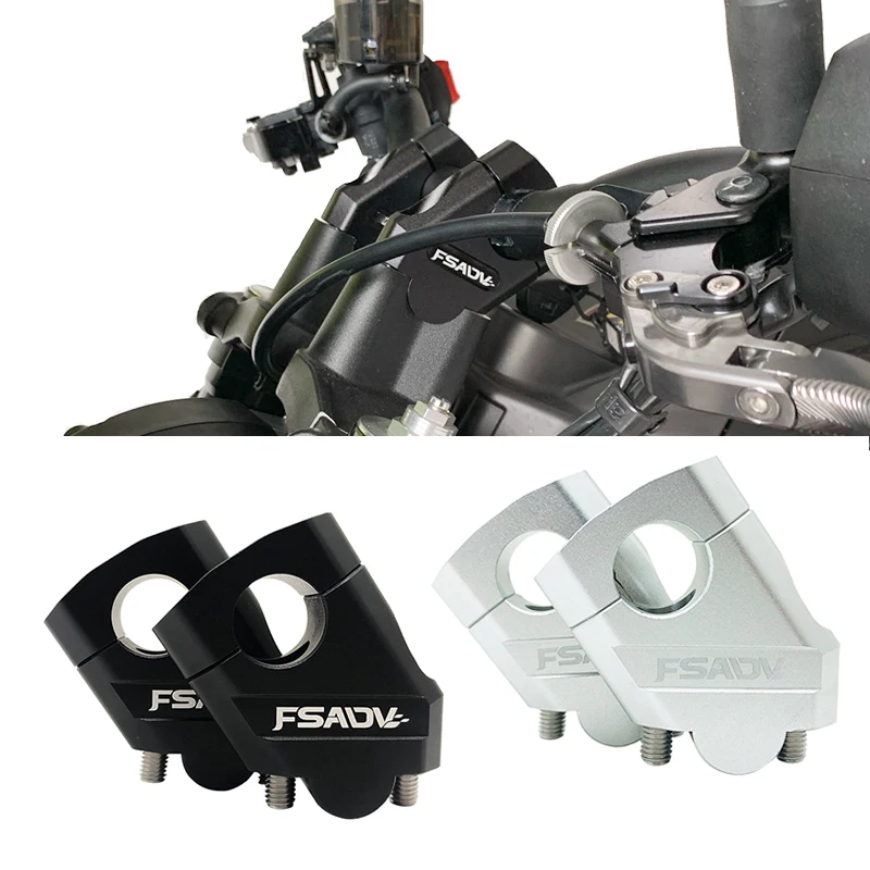 Universel 22mm 28mm Moto Guidon Risers Poignée Fat Bar