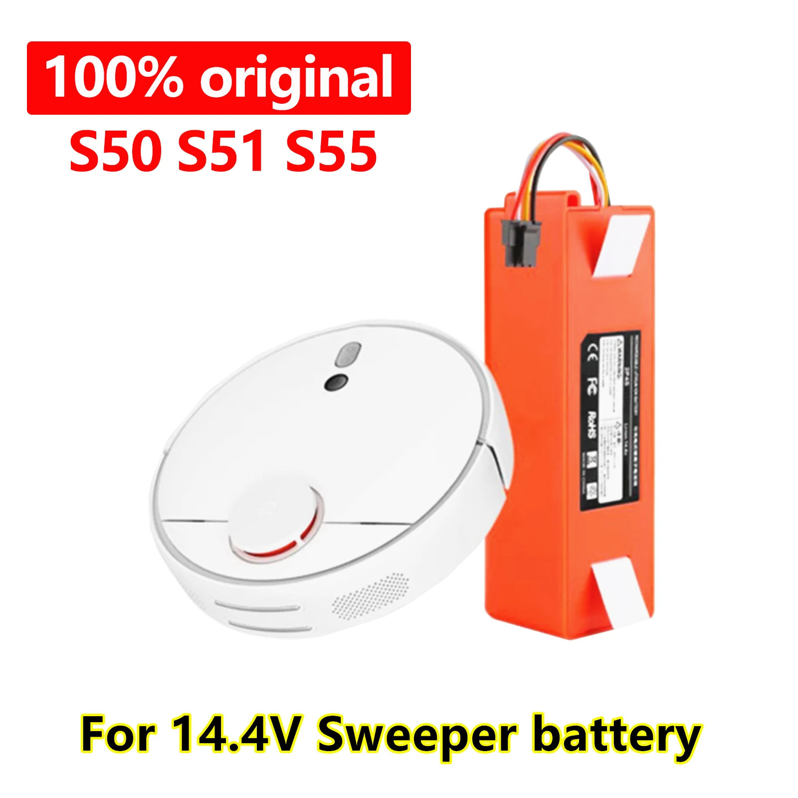 

Robotic Vacuum cleaner Replacement Battery for Xiaomi Robot Roborock S50 S51 S55 Accessory Spare Parts li-ion Battery