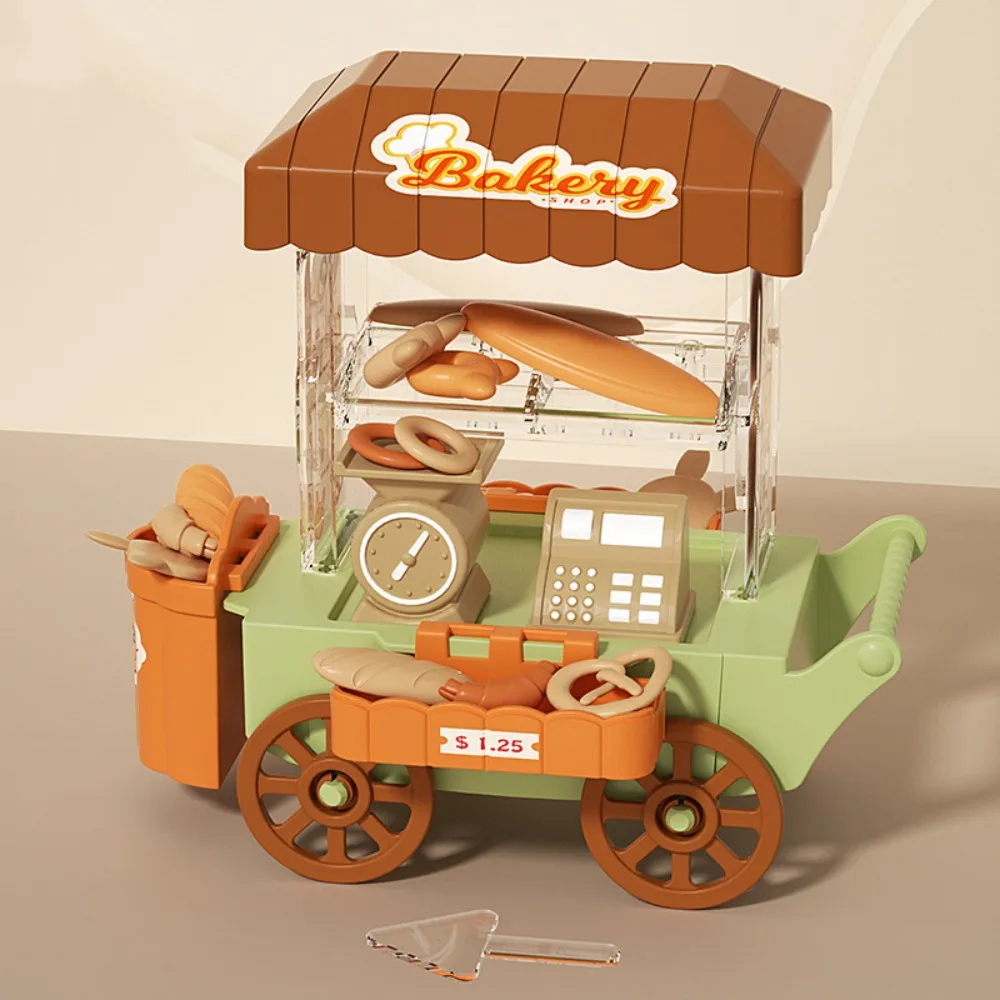 Sweet Dessert Stand Ice Cream Truck Toy Colorful Luminous Mini Bread Truck DIY Mini Children's Food Stand Truck Toy Kids 5