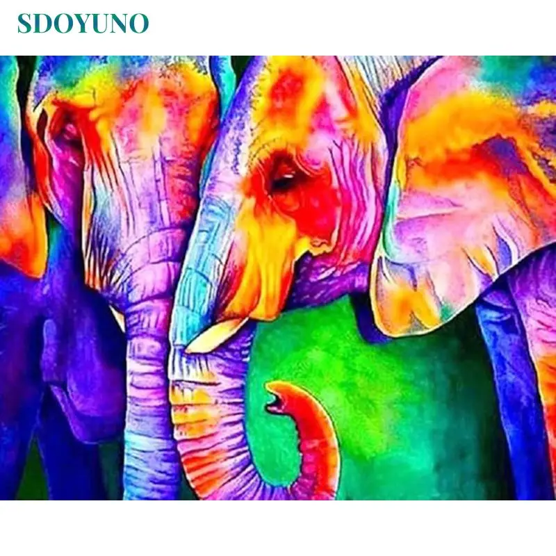 

SDOYUNO 5D DIY Diamond Painting Animals Diamond Embroidery Mosaic Color painting Picture Of Rhinestones Home Decor Artwork