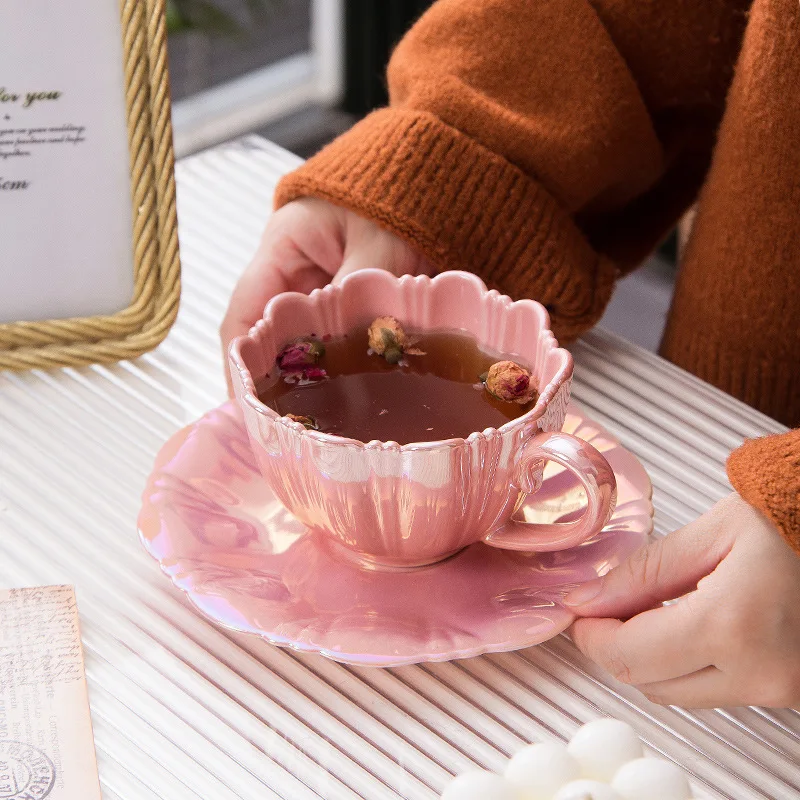 GENEVIEVE LETH Set de 4 Tasse à expresso, tasse à café motif fleur