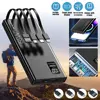 20000mAh Power Bank 66W Super Fast Charging For 20W  Built-in 4 Cables Portable Digital Powerbank External Battery 1