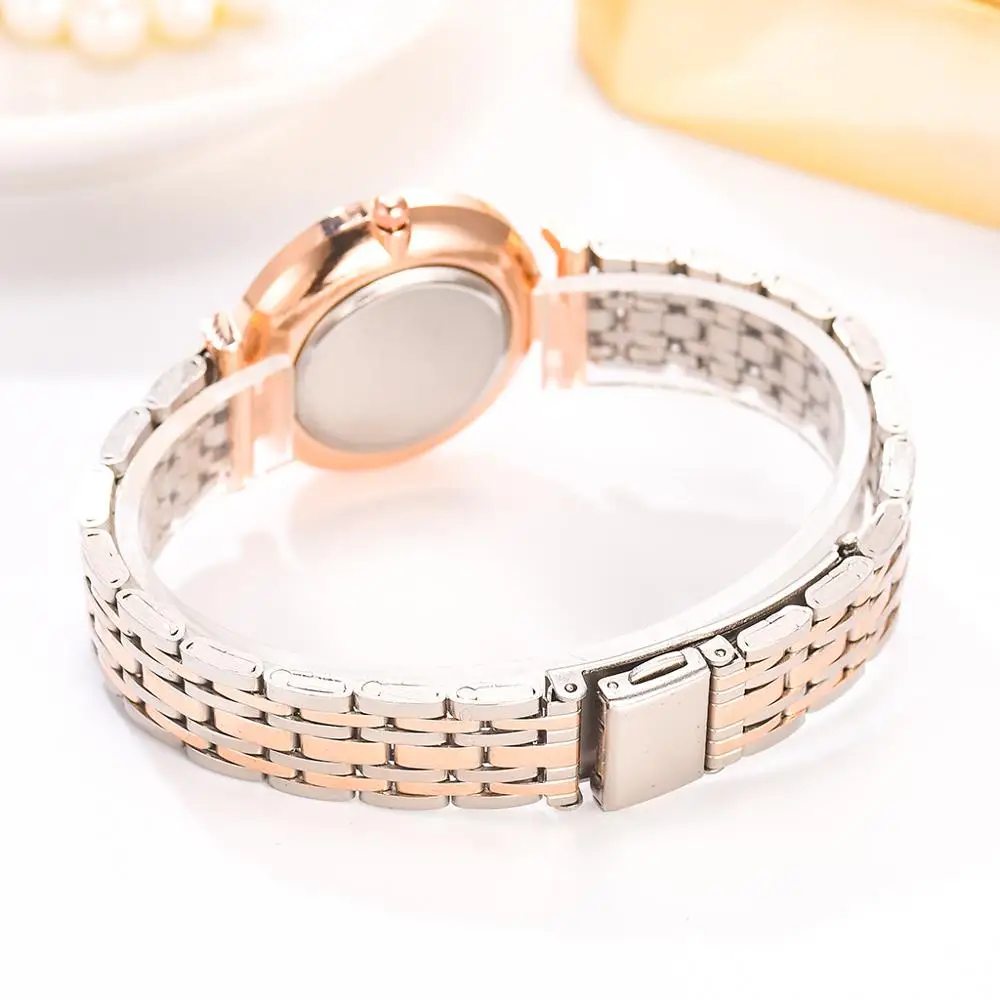 Fashion Diamond Ladies Quartz Watch Steel Female Wristwatch Luxury Crystal Women Bracelet Watches Top Brand Montre Femme Relogio 6