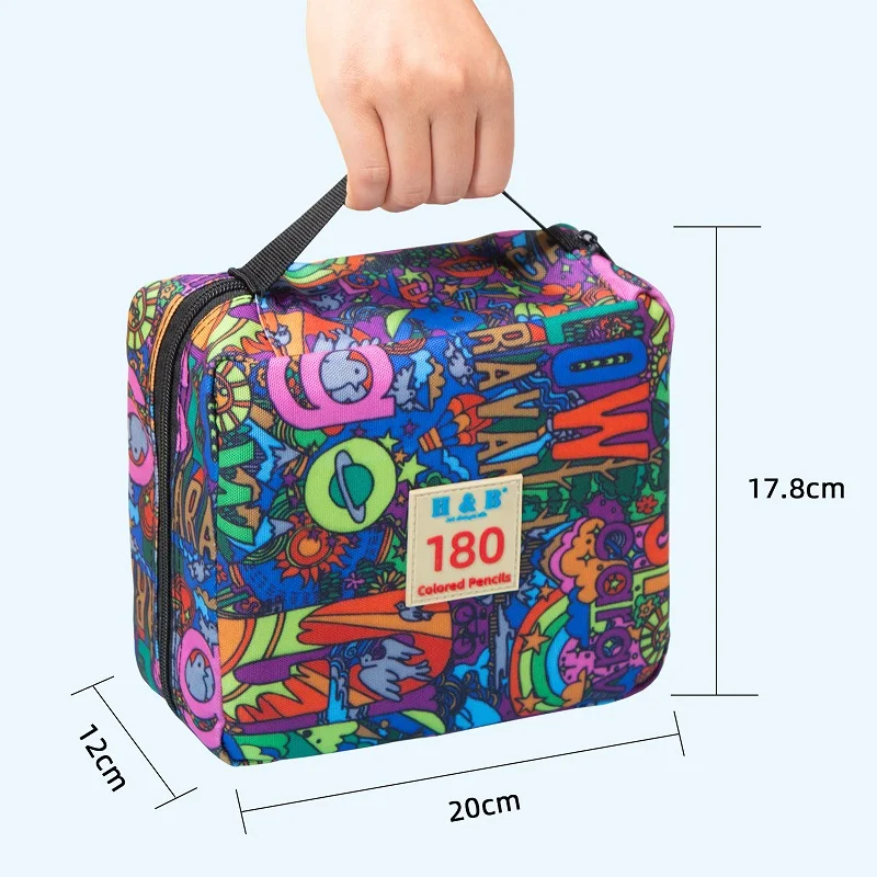 Colored Pencils Set, 180/120/72Color Oil-Based with Eraser/Sharpener Gift for kids