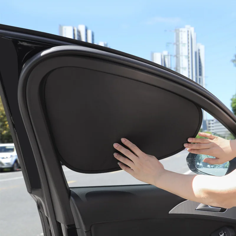 Car Sunshade Window Self-priming Sunscreen Heat Insulation Shield Inside Electrostatic Adsorption Side Curtain Privacy Car Mesh window sunshade car window sunshade