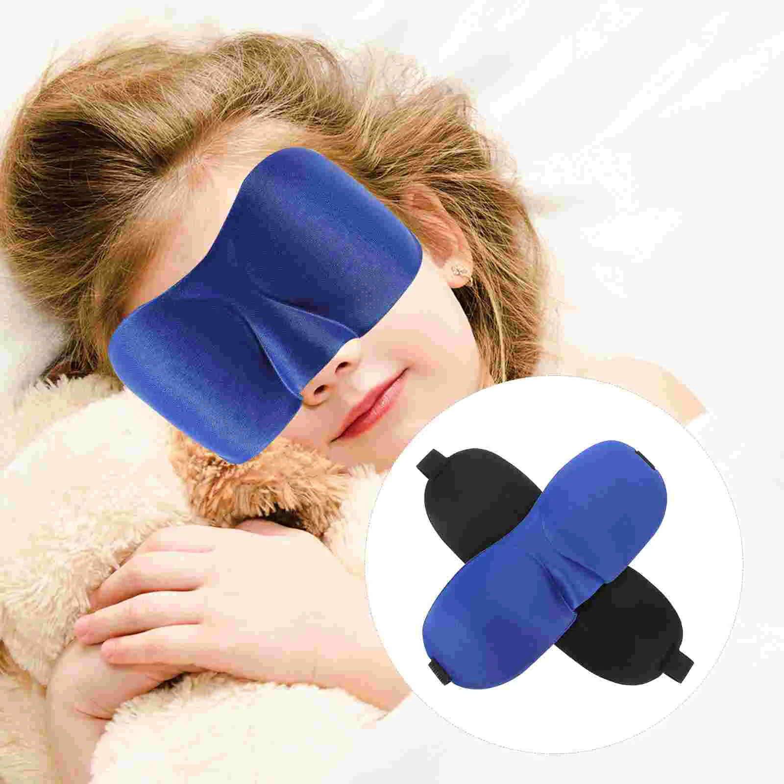 

2 Pcs Sleeping Three-dimensional Eye Mask Face Masks Facial Polyester Cloth Travel