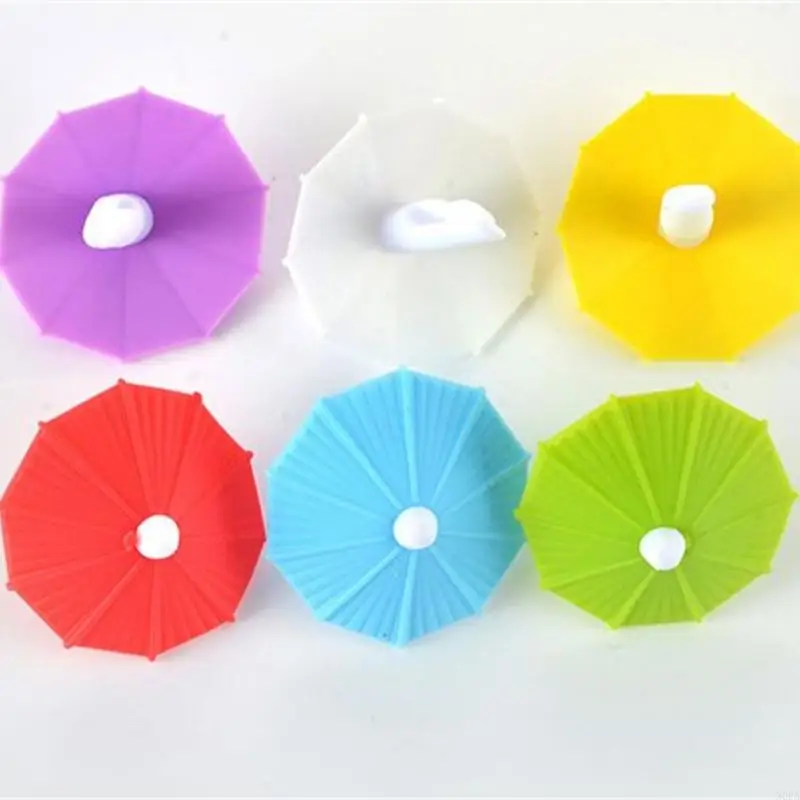 N0PA 6Pcs Umbrella Wine Glass Markers Bar Accessories Glass Wine Charm