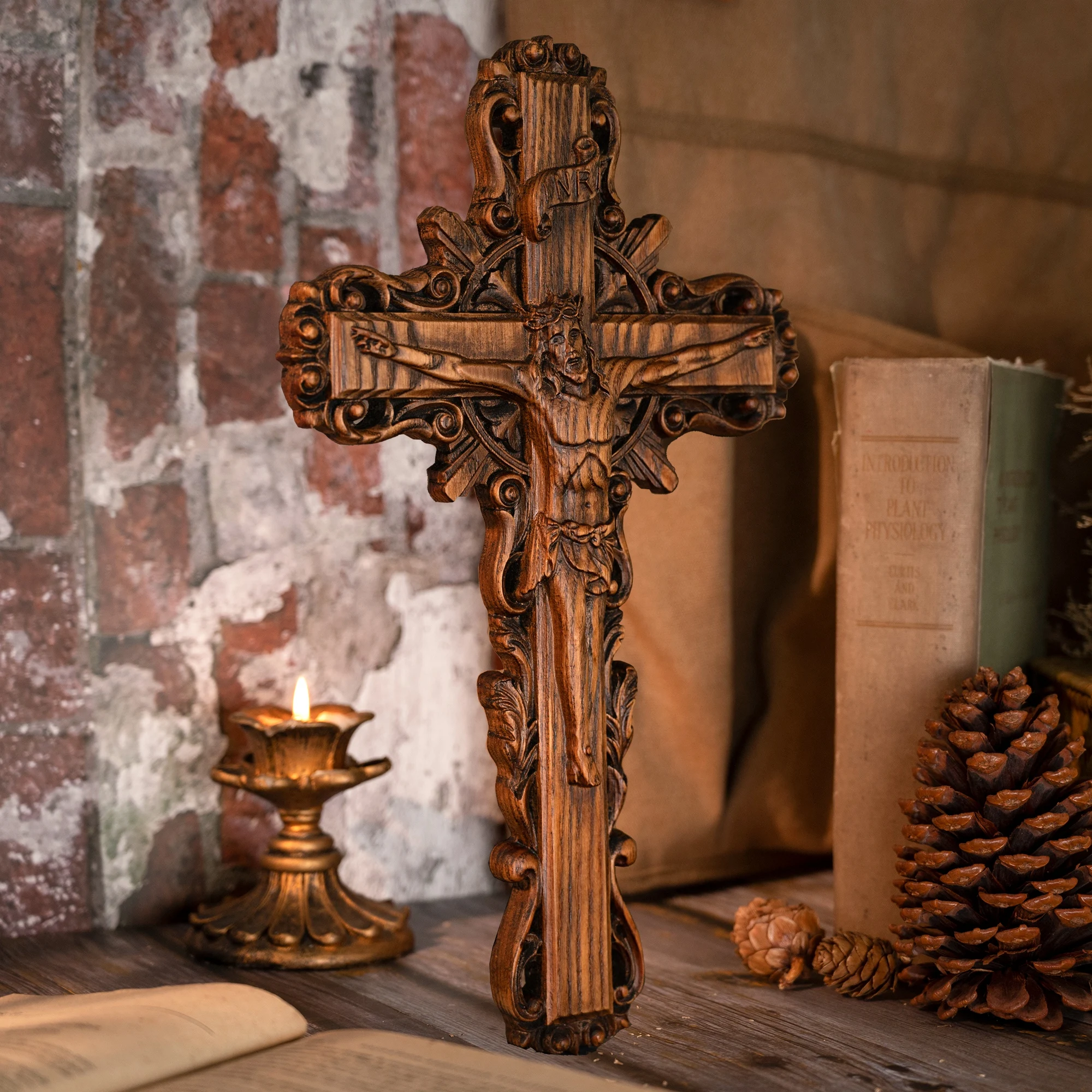 Orthodox Cross fashioned from the Three Woods of the True Cross