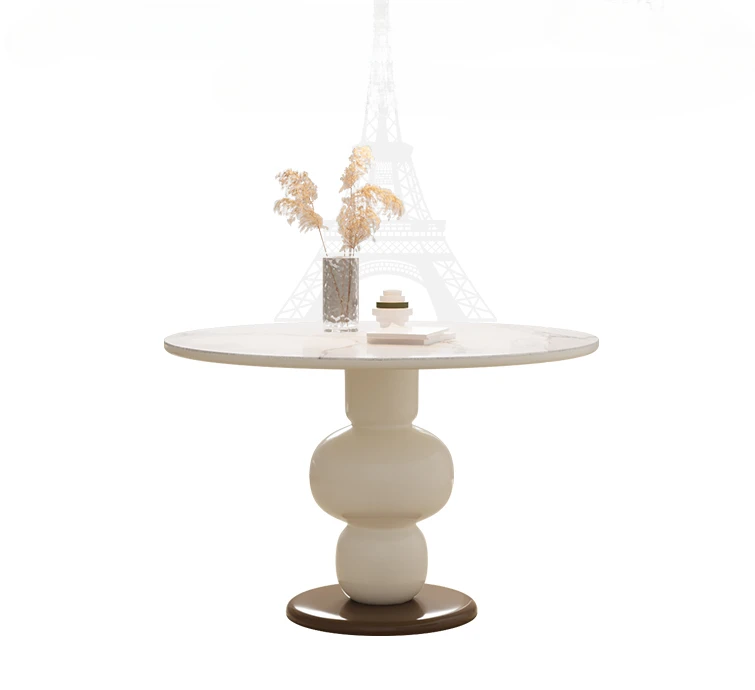 

Fiberglass Dining Table Natural Marble Dining Table Restaurant Dining Tables and Chairs Set Stone Plate Dining Table