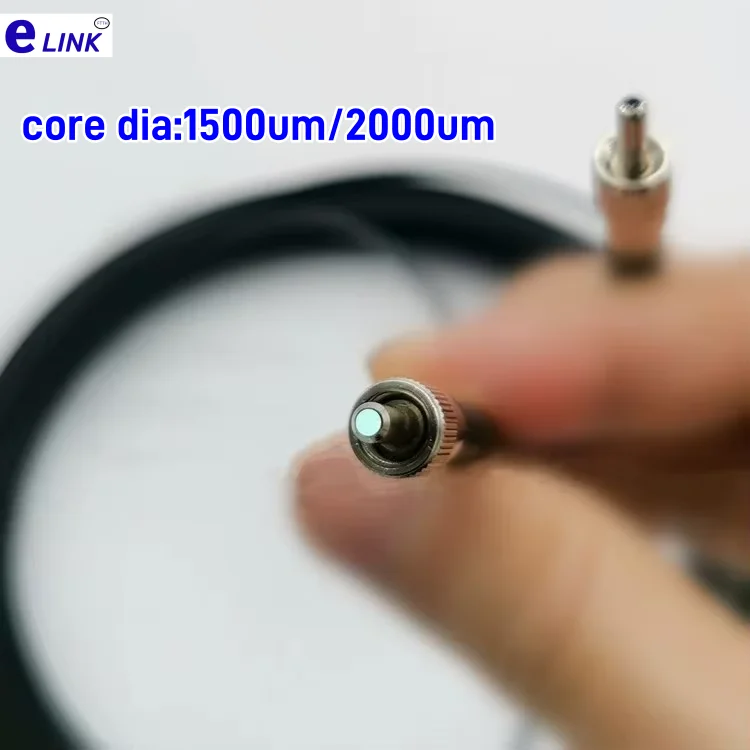 SMA905 광학 점퍼 2000um SMA 플라스틱 섬유 패치 코드 1500um 2mm 대형 코어 분광계 장비 감지 조명