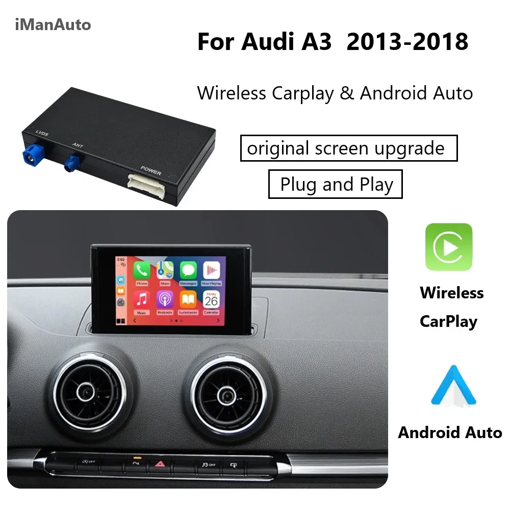 iManAuto Wireless CarPlay Android Auto Module For Audi A3 8v Q2 8P