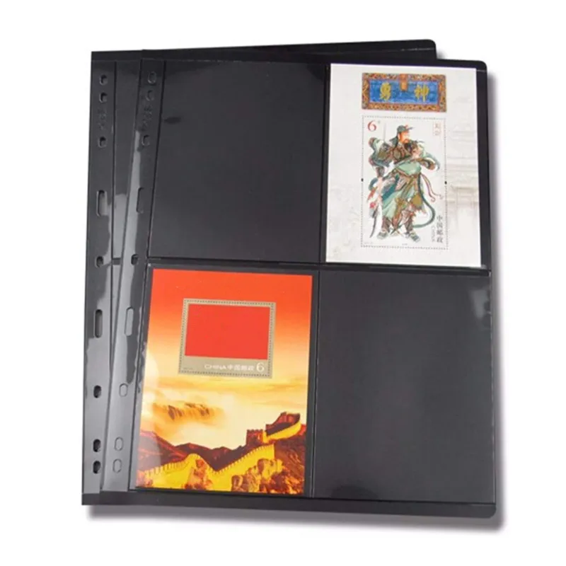 10PCS A4 Stamps Line Grid Transparent PVC Page Stamps Postcards Album Flipchart Inside Photo Album Postcards Collector Book