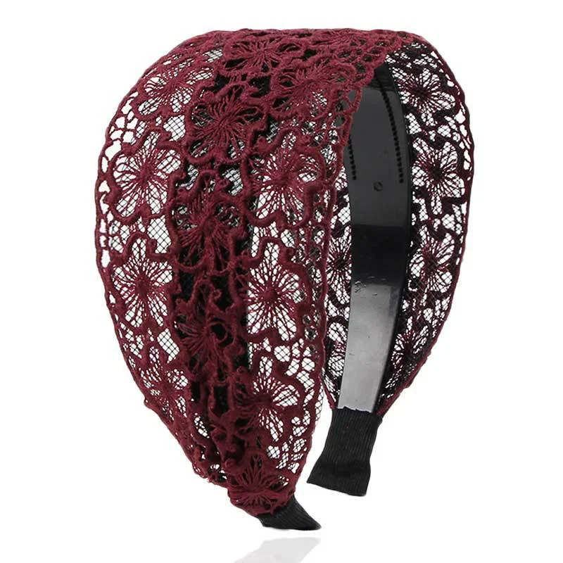 Hohle Blumen-Haarbänder für Frauen und Mädchen, Modische Elegante Stirnbänder, Damen-Haarreifen, Kopfbedeckung, Haaraccessoires – Detail 5